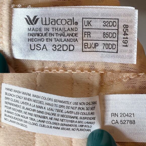 Wacoal Embrace Strapless Push Up Lace Bra 854191 Nude - Picture 2 of 7